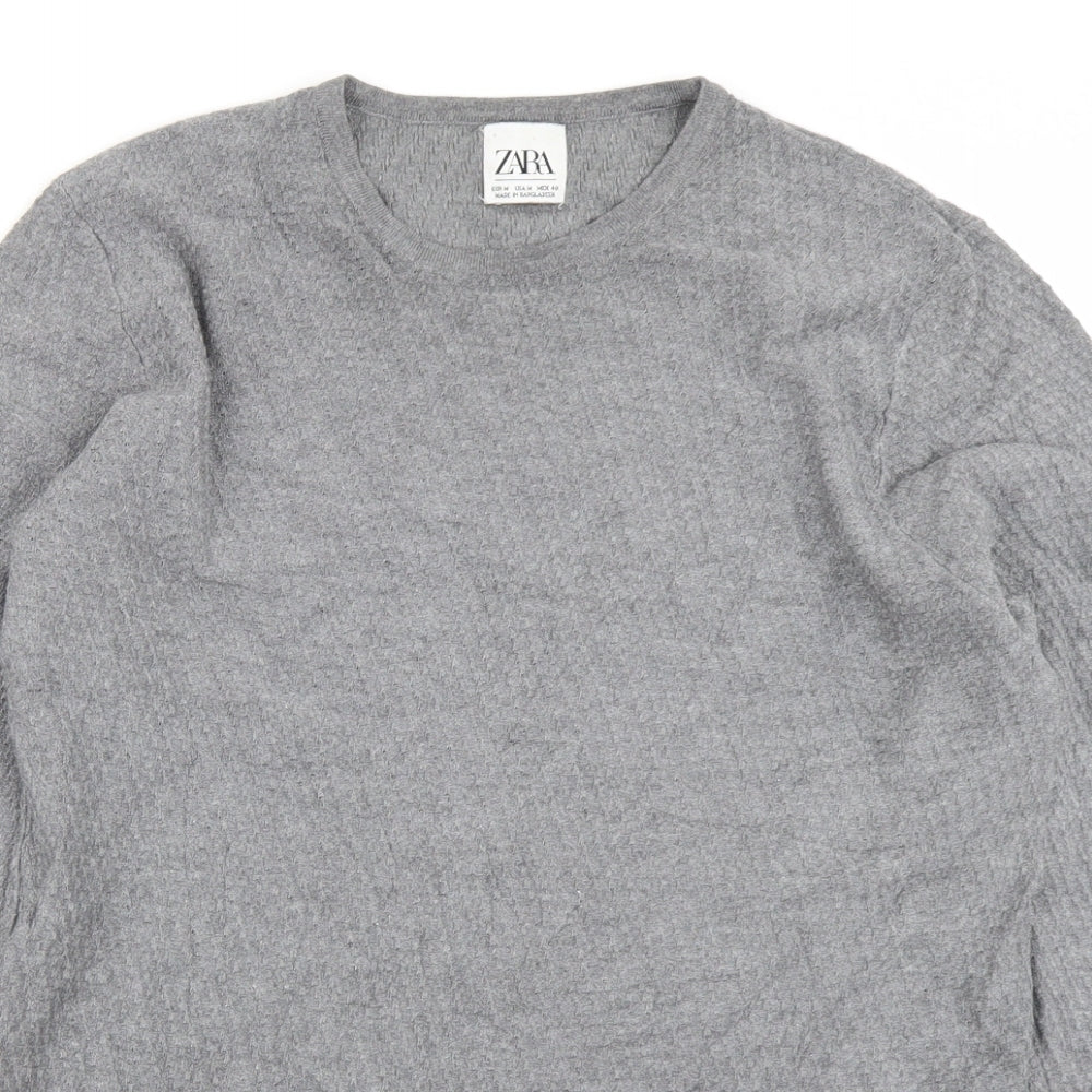 Zara Womens Grey   Basic T-Shirt Size M