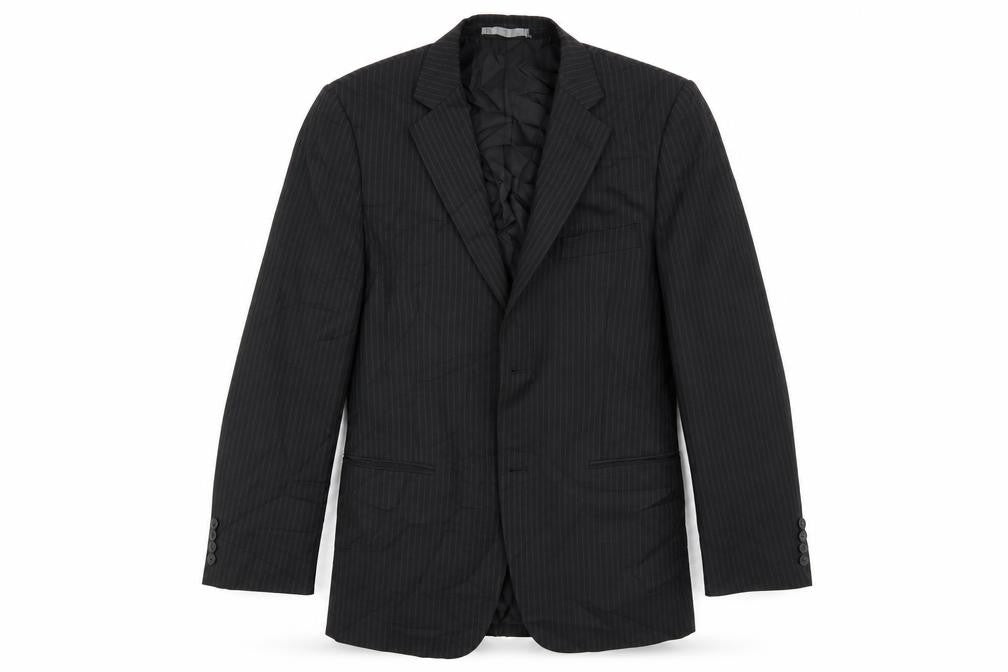Taylor & Wright Mens Black Striped  Jacket Suit Jacket Size 38