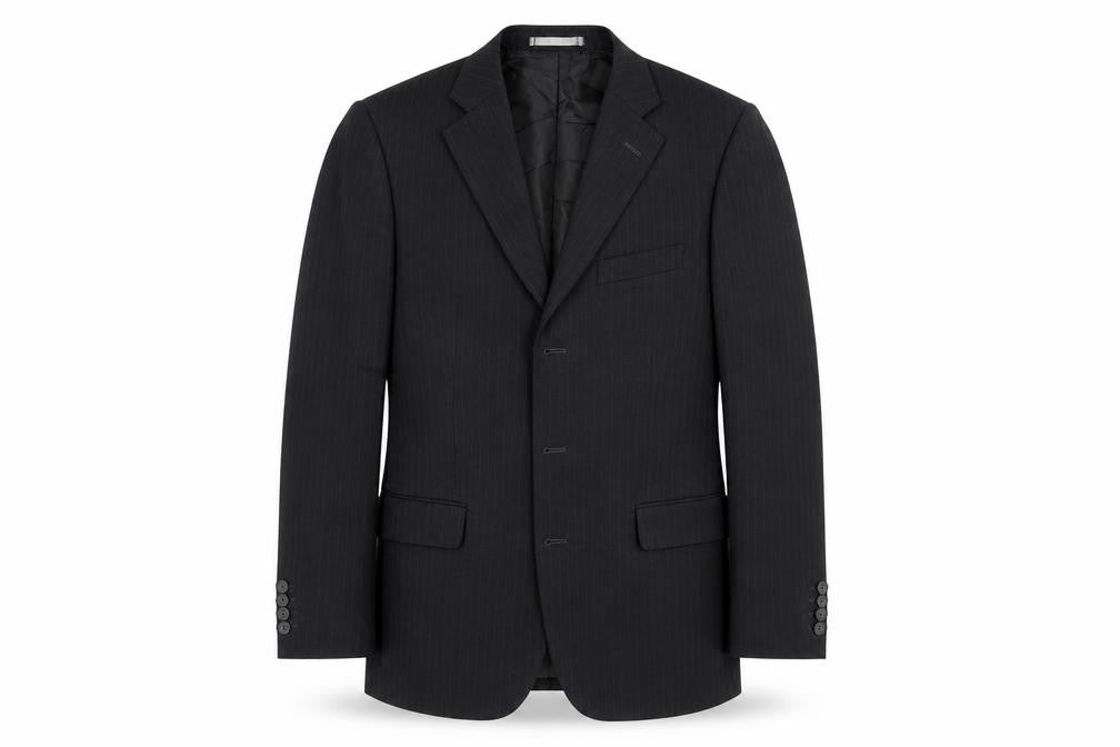 Taylor & Wright Mens Black Striped  Jacket Suit Jacket Size 38