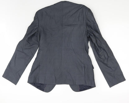 Back view of Fashion women’s grey jacket suit jacket one size