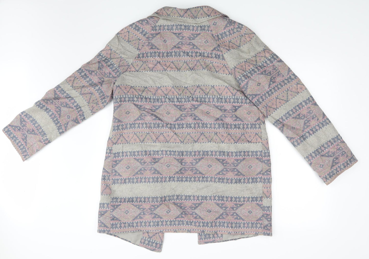 Miss Selfridge Womens Multicoloured Argyle/Diamond  Jacket Coat Size 12