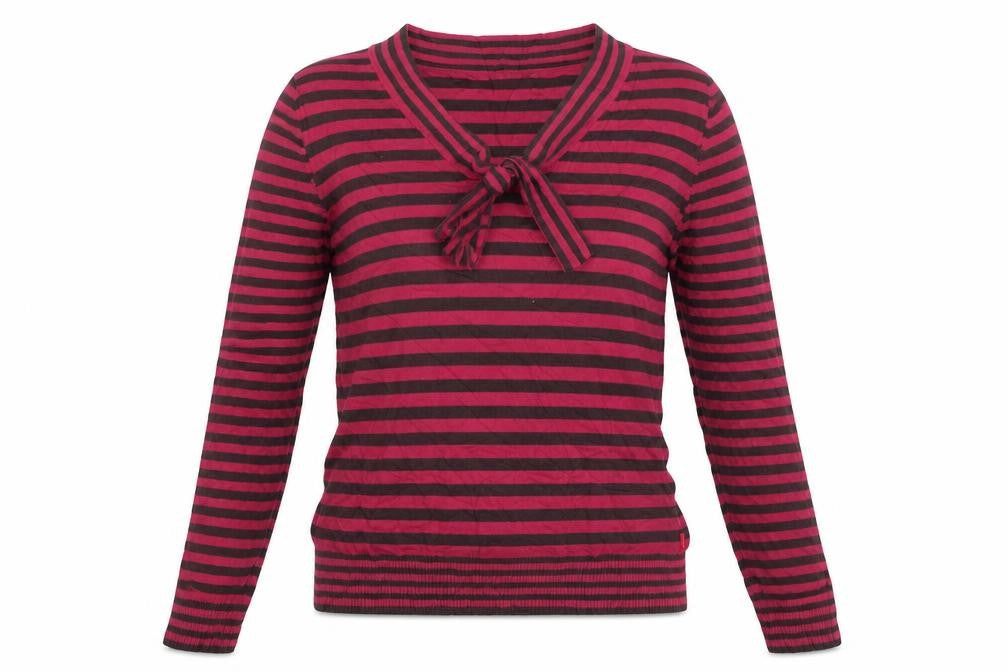 Jackpot Womens Multicoloured Striped  Pullover Sweatshirt Size M