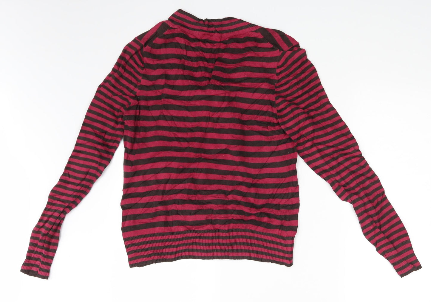 Jackpot Womens Multicoloured Striped  Pullover Sweatshirt Size M