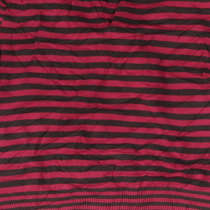 Jackpot Womens Multicoloured Striped  Pullover Sweatshirt Size M