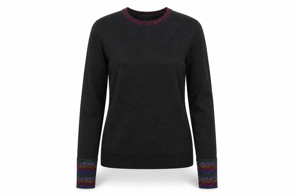 Warehouose Womens Black   Pullover Sweatshirt Size 8