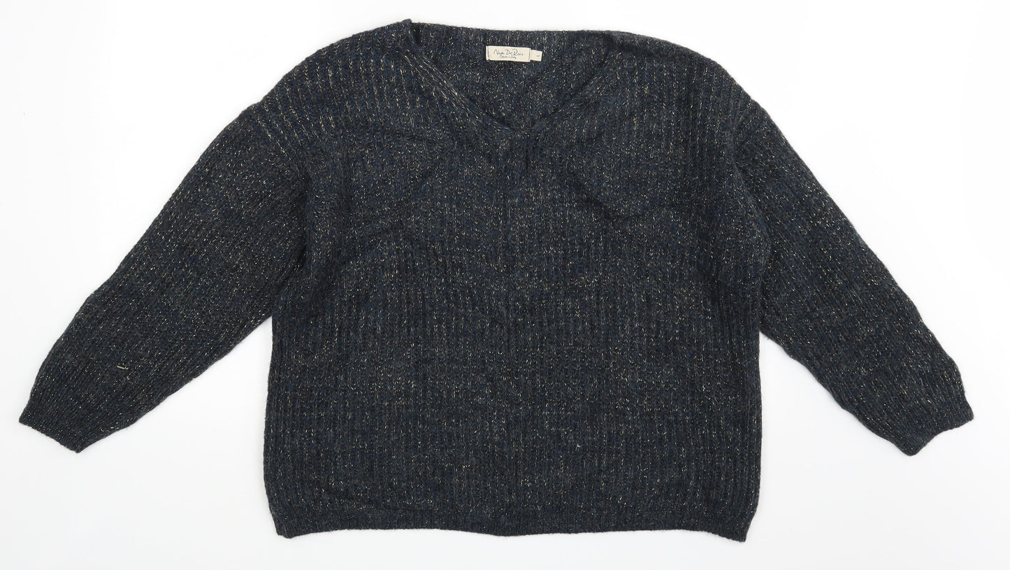 Nada del Riccio Womens Blue   Pullover Jumper Size L