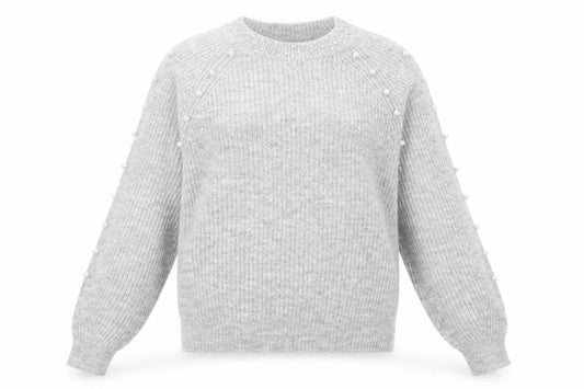 Front view of Papaya women’s grey jumper, size S