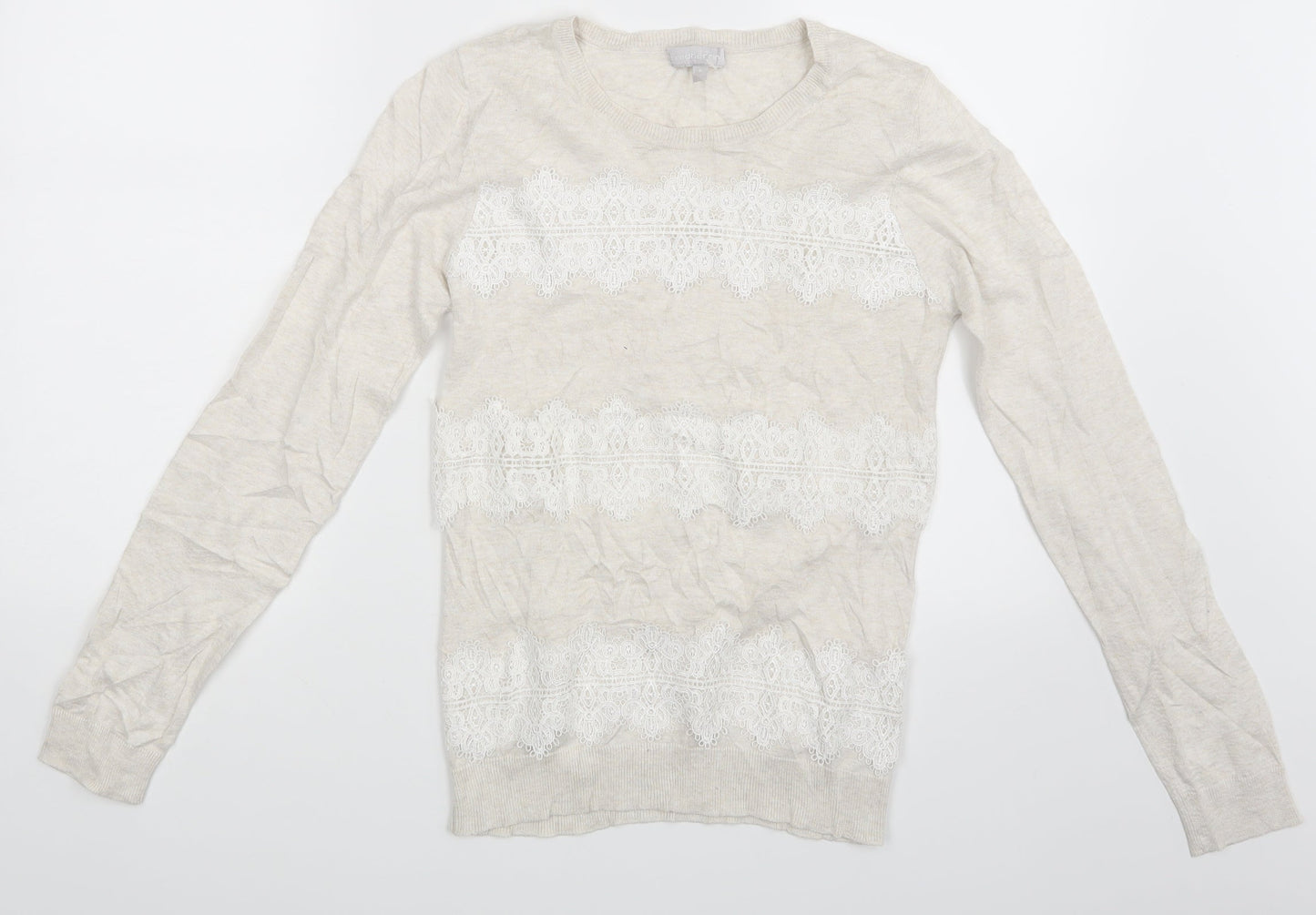 Red Herring Womens Ivory   Pullover Sweatshirt Size 8