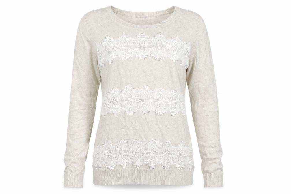 Red Herring Womens Ivory   Pullover Sweatshirt Size 8