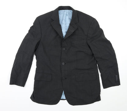Additional front view of Cecil gee men’s grey jacket suit jacket, size 38