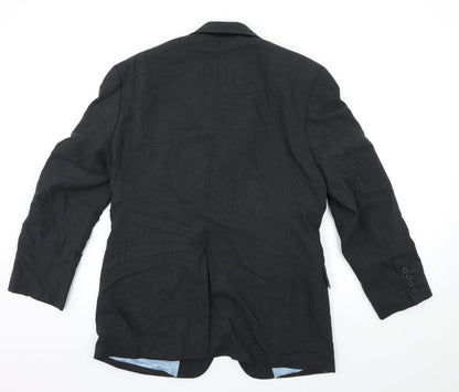 Back view of Cecil gee men’s grey jacket suit jacket, size 38
