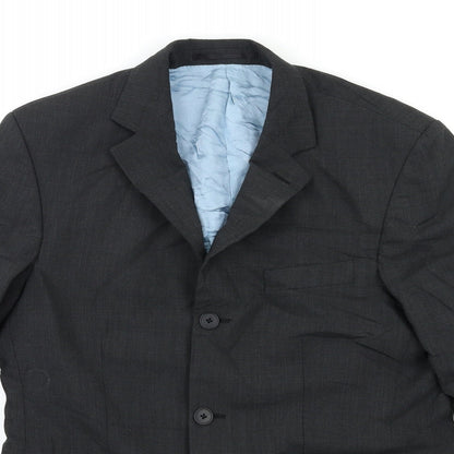 Close-up detail of Cecil gee men’s grey jacket suit jacket, size 38