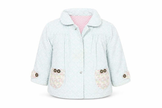 Henry Girls Blue Floral  Jacket  Size 3 Years