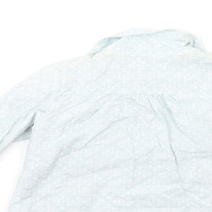 Brand and care label for Henry girls’ blue floral jacket, size 3, years