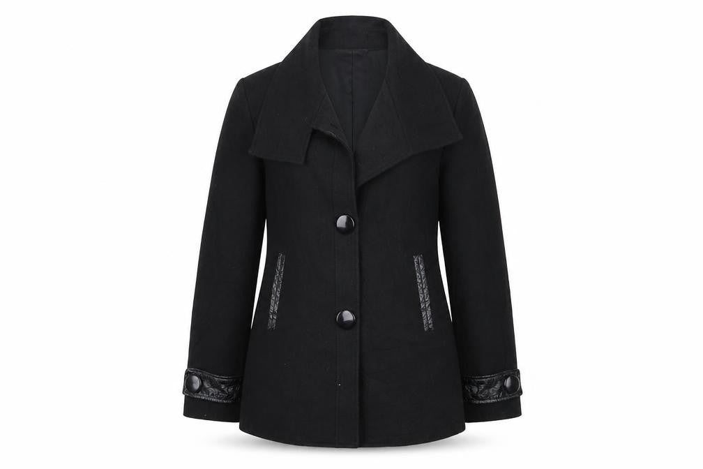 La Redoute Womens Black   Overcoat Coat Size 6