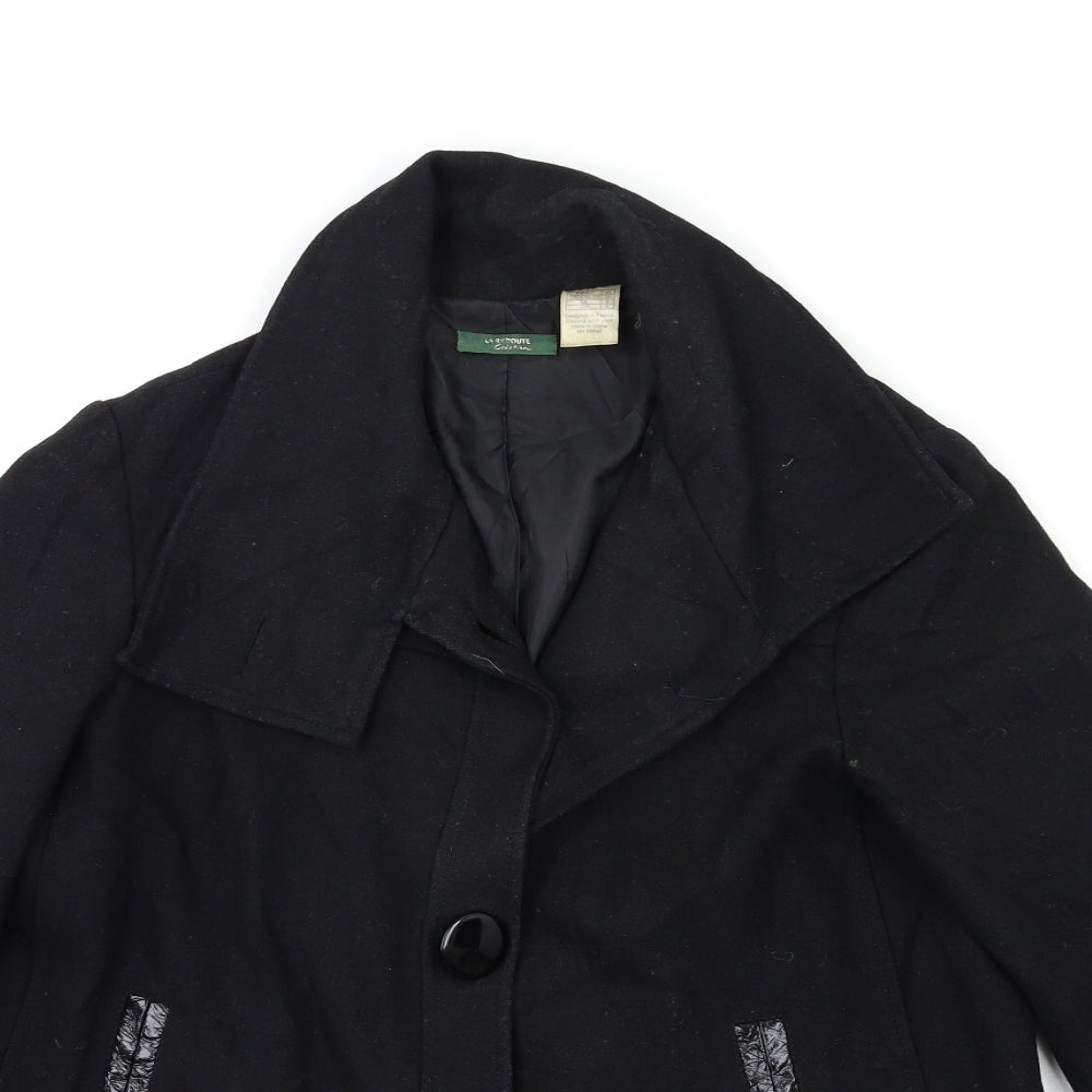 La Redoute Womens Black   Overcoat Coat Size 6