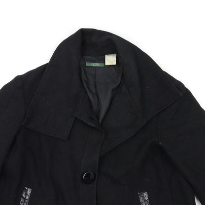 La Redoute Womens Black   Overcoat Coat Size 6