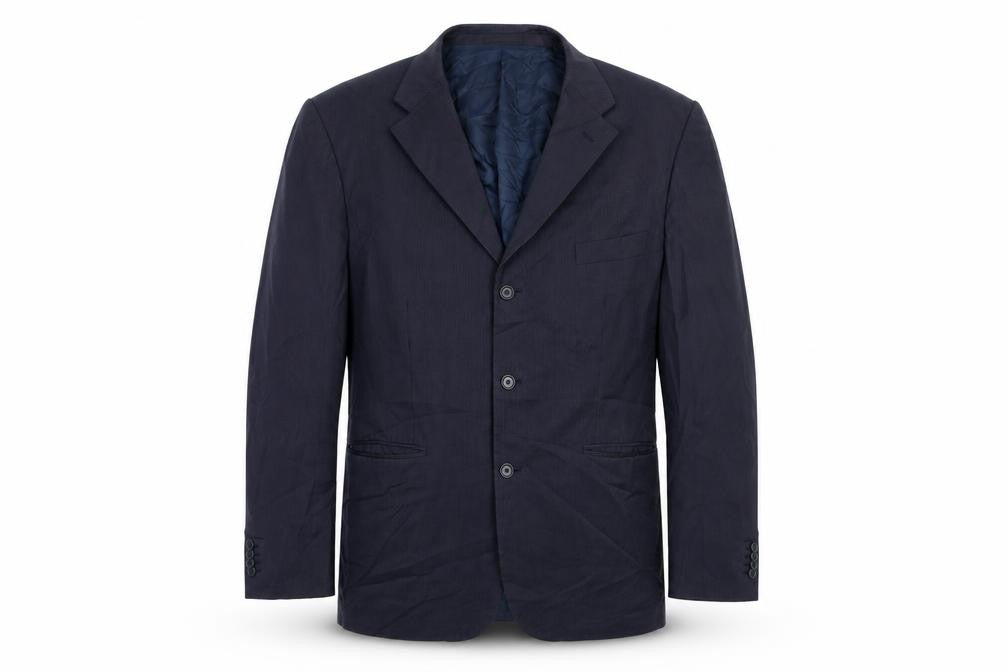 Preworn Mens Blue Striped  Jacket Suit Jacket Size 48