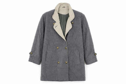 Preworn Womens Grey   Overcoat Coat Size 12