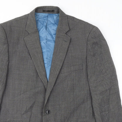 Fellini Mens Grey   Jacket Suit Jacket Size 42