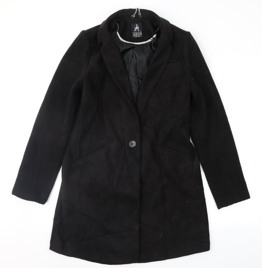 Atmosphere Womens Black   Overcoat Coat Size 10