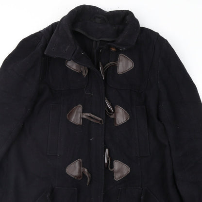 Topshop Womens Black   Overcoat Coat Size 8