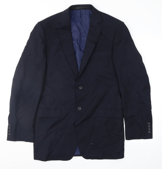 Marks and Spencer Mens Blue Striped  Jacket Suit Jacket Size 38