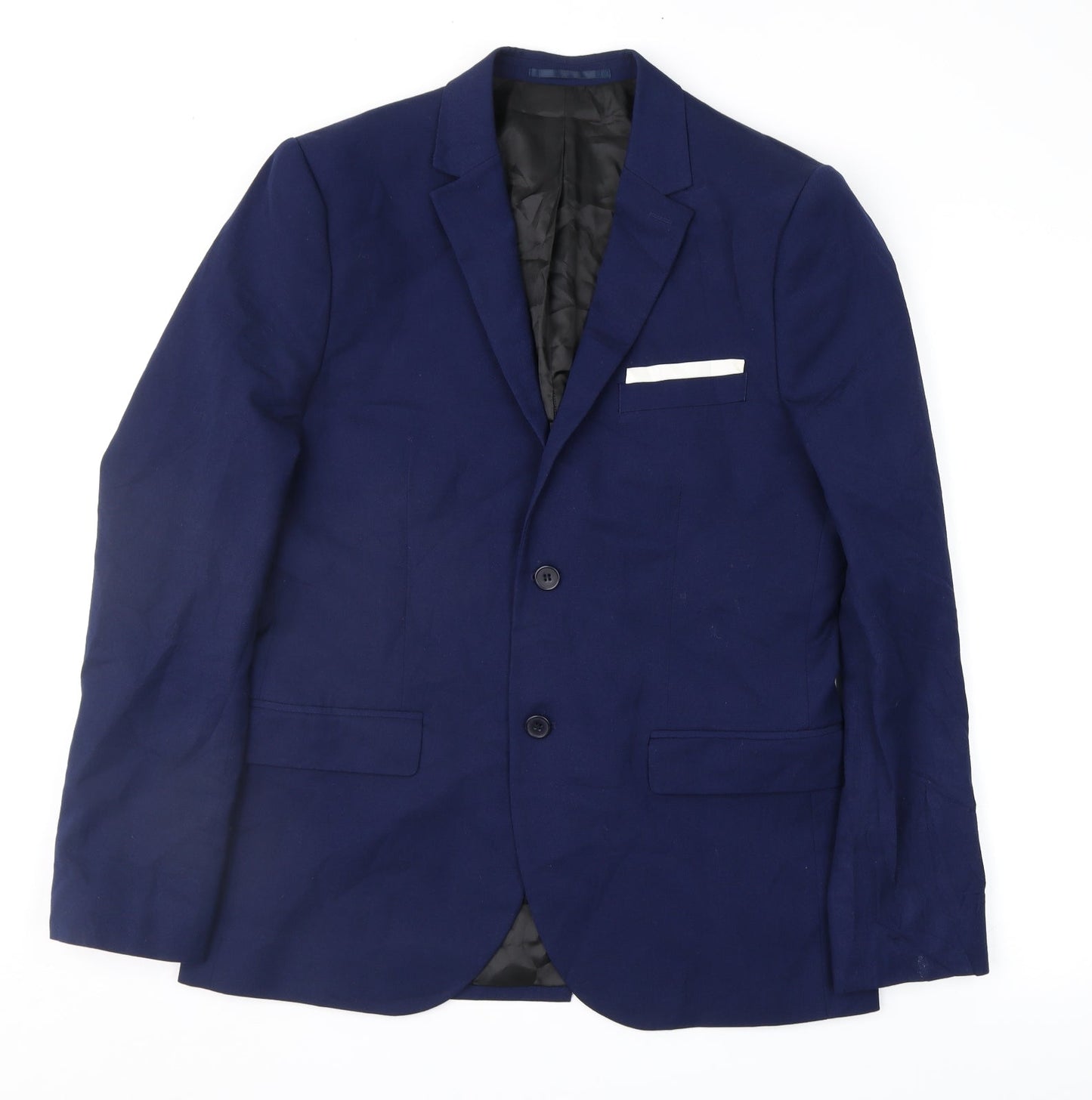 H&M Mens Blue   Jacket Suit Jacket Size 38