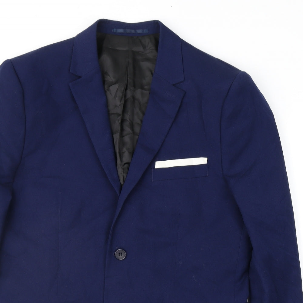 H&M Mens Blue   Jacket Suit Jacket Size 38