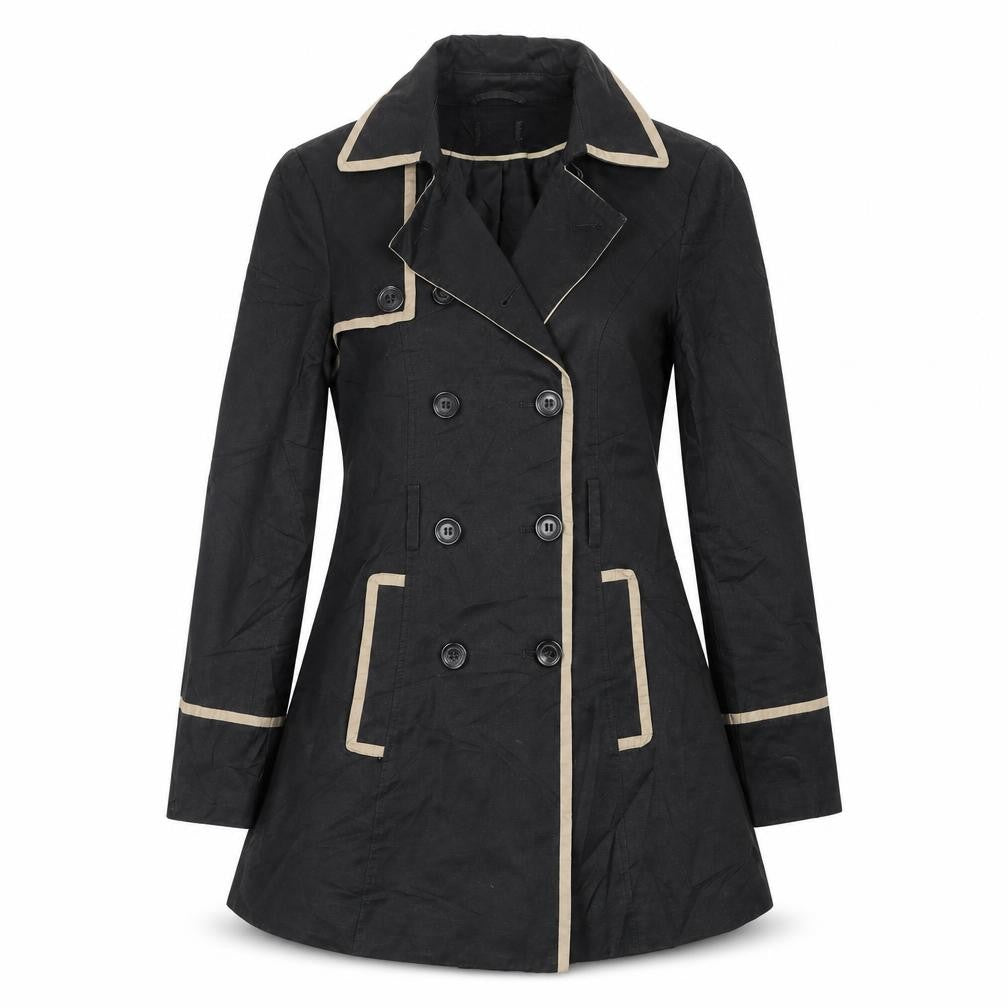 George Womens Black   Overcoat Coat Size 8