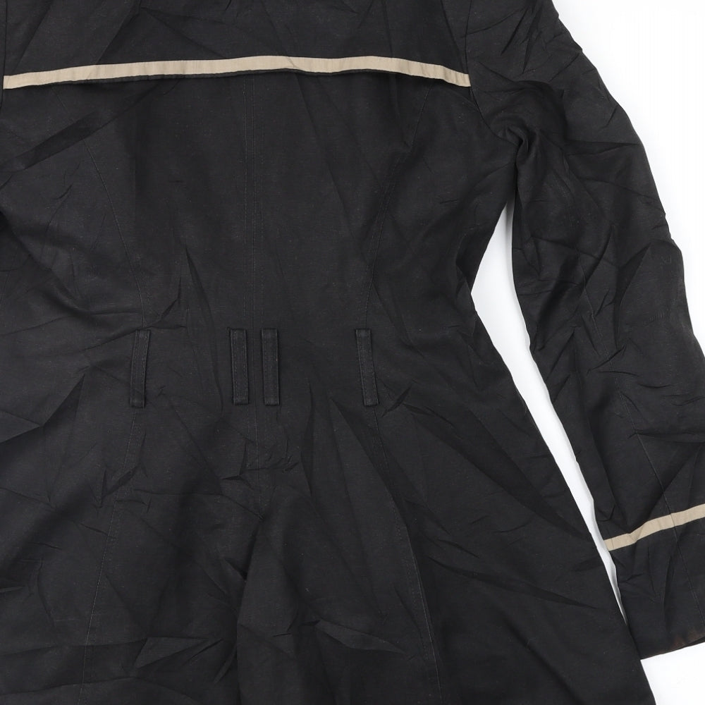 George Womens Black   Overcoat Coat Size 8