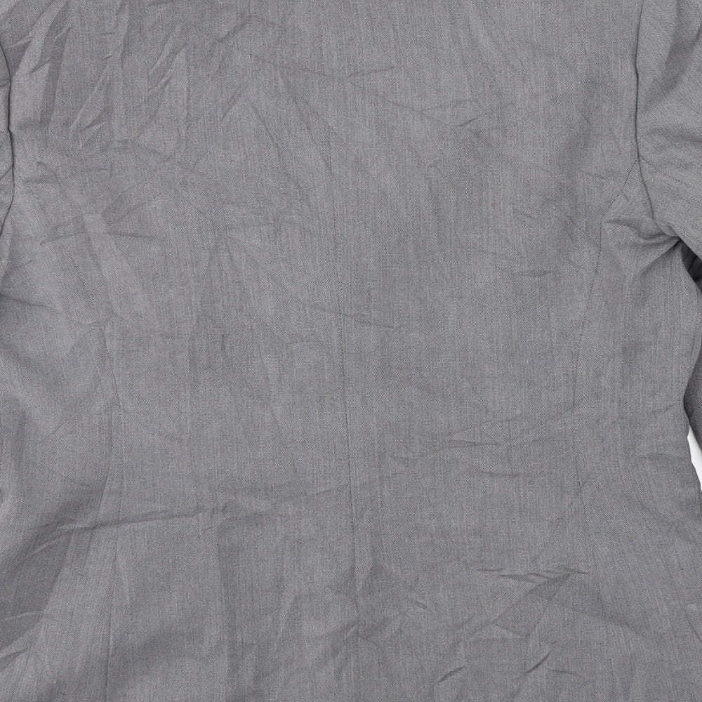 NEXT Womens Grey Herringbone  Jacket Suit Jacket Size 10