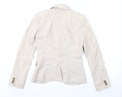 H&M Womens Beige   Jacket Suit Jacket Size 4