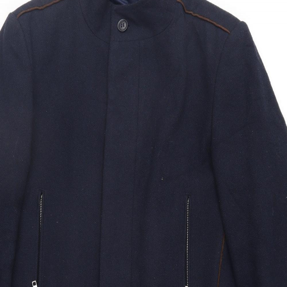 River Island Womens Blue   Overcoat Coat Size XS