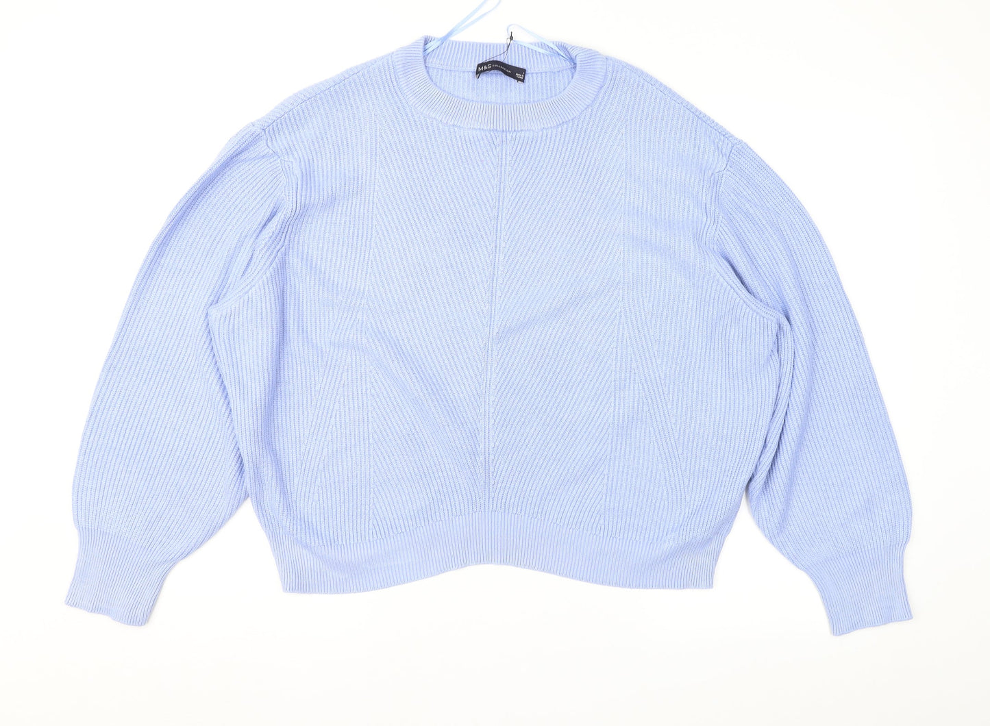 Marks and Spencer Womens Blue   Pullover Jumper Size L
