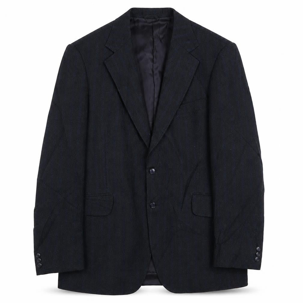 John Collier Mens Black Striped  Jacket Blazer Size 36