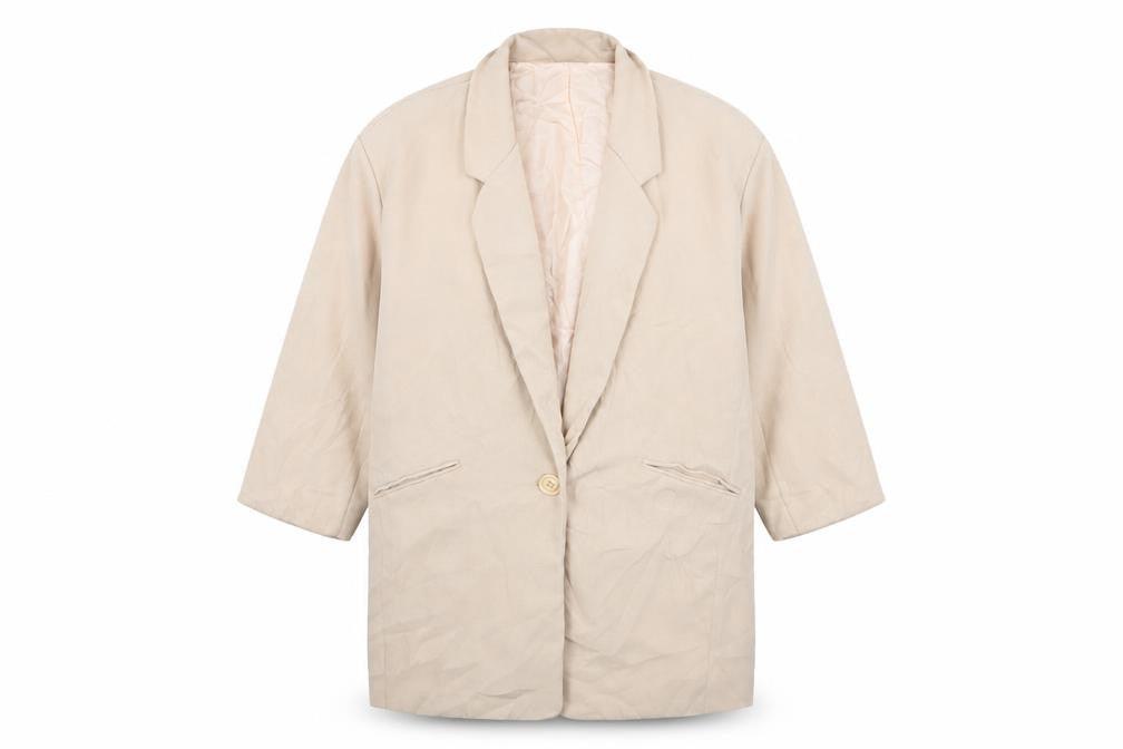 Boohoo Womens Beige   Jacket Blazer Size 8