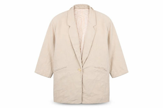 Boohoo Womens Beige   Jacket Blazer Size 8
