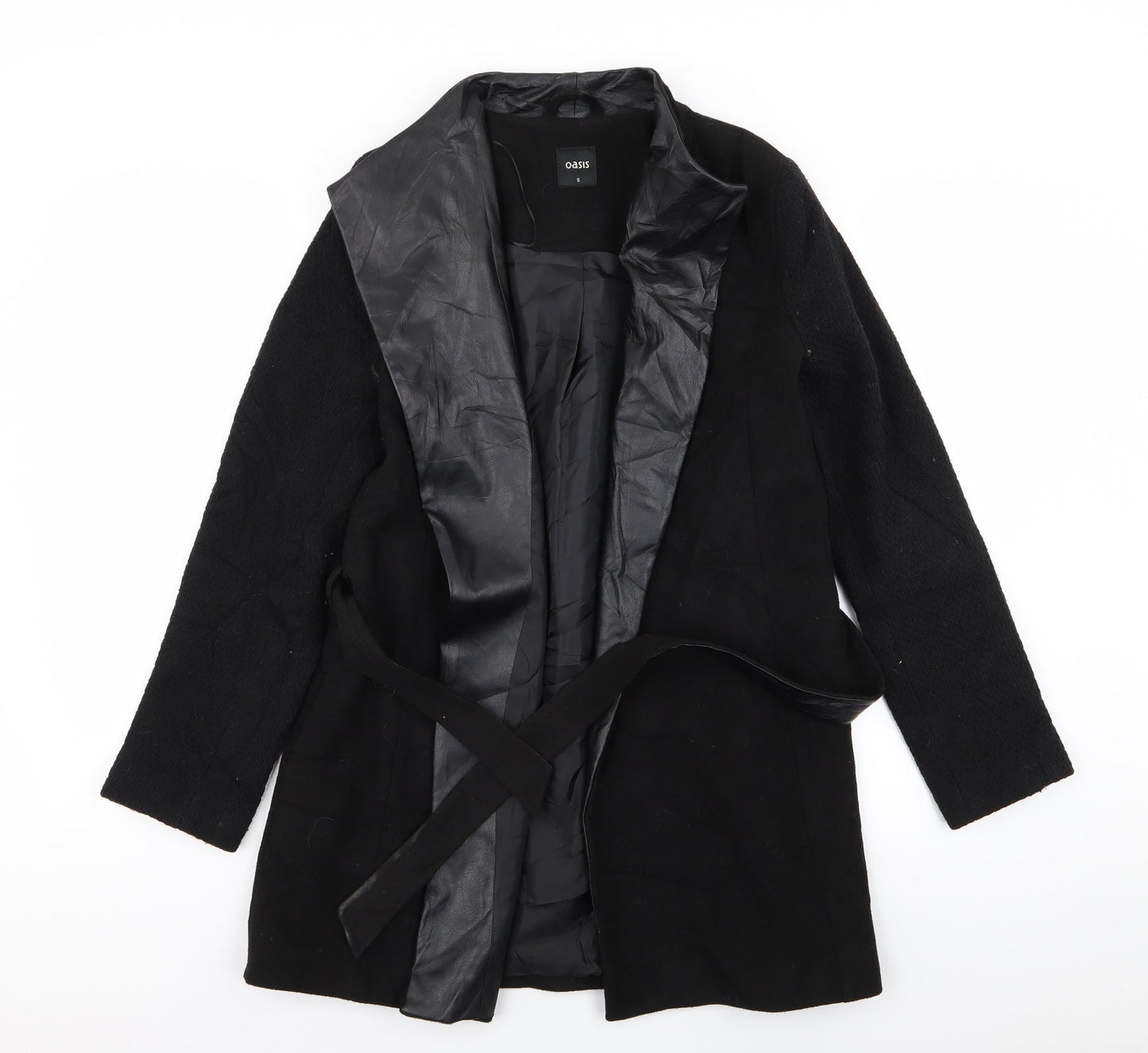 Oasis Womens Black   Overcoat Coat Size S