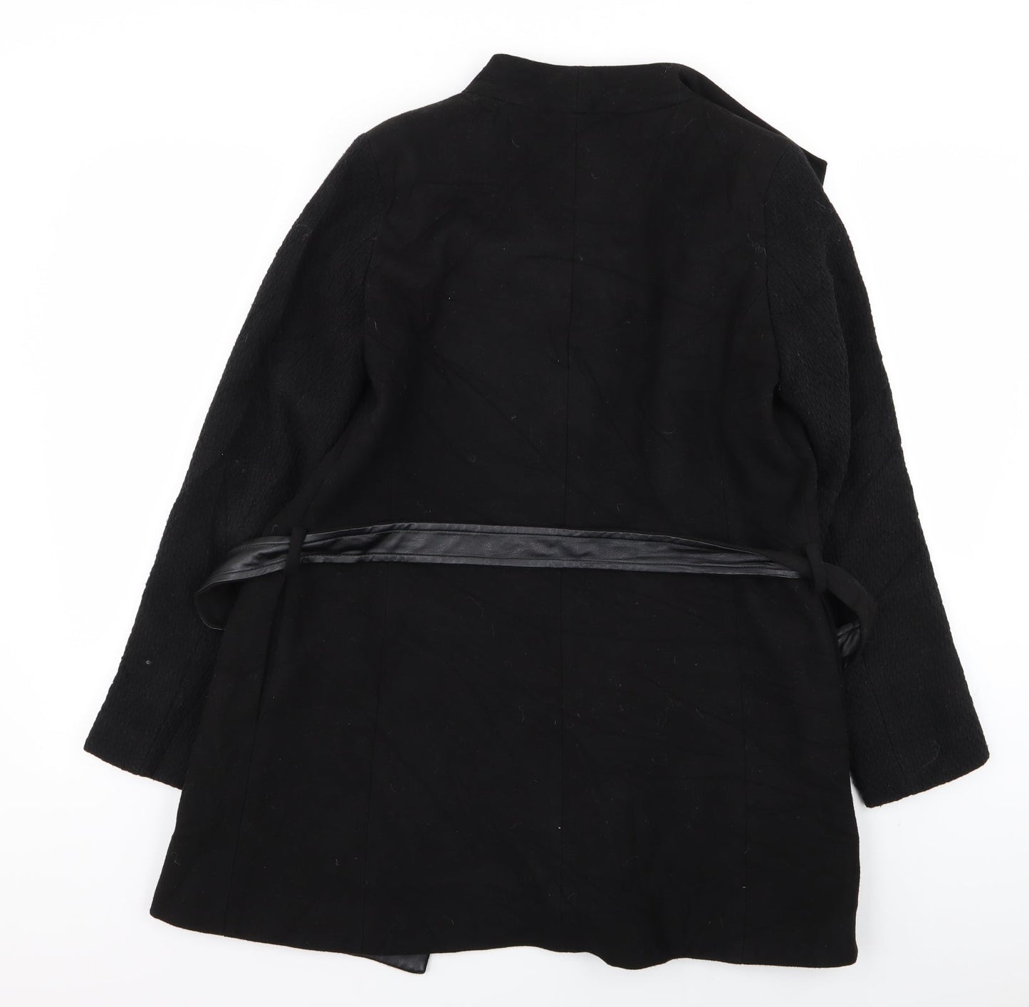 Oasis Womens Black   Overcoat Coat Size S