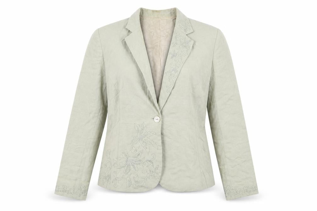 Monsoon Womens Green Floral  Jacket Blazer Size 12
