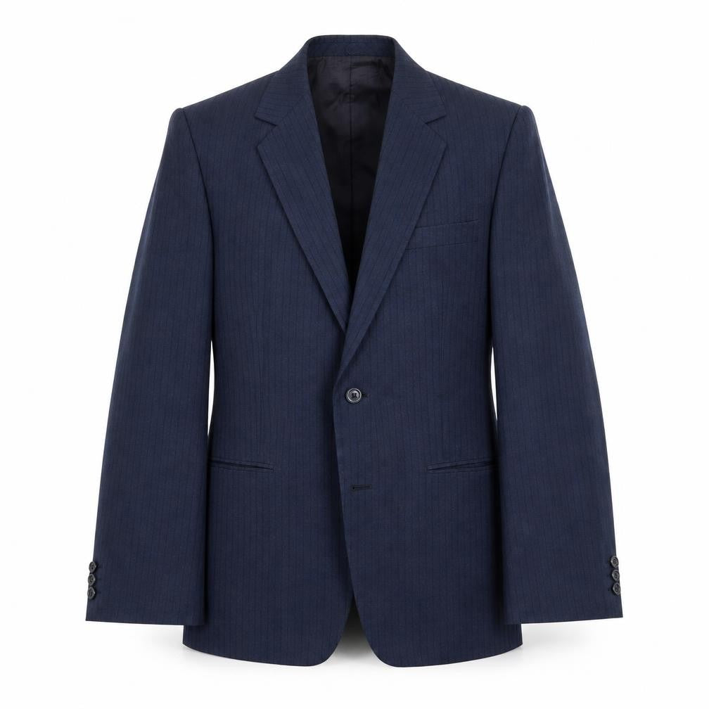 Preworn Mens Blue Striped  Jacket Blazer Size 36
