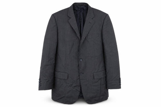 Brook Taverner Mens Grey Striped  Jacket Blazer Size 42