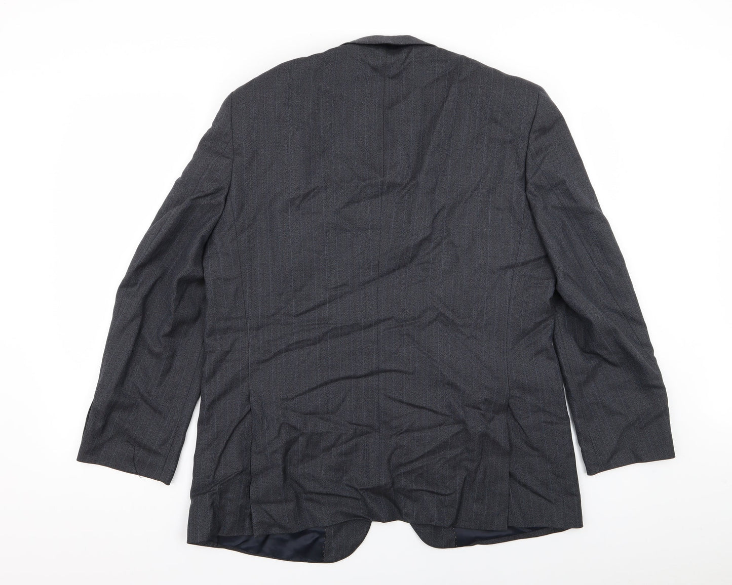 Brook Taverner Mens Grey Striped  Jacket Blazer Size 42