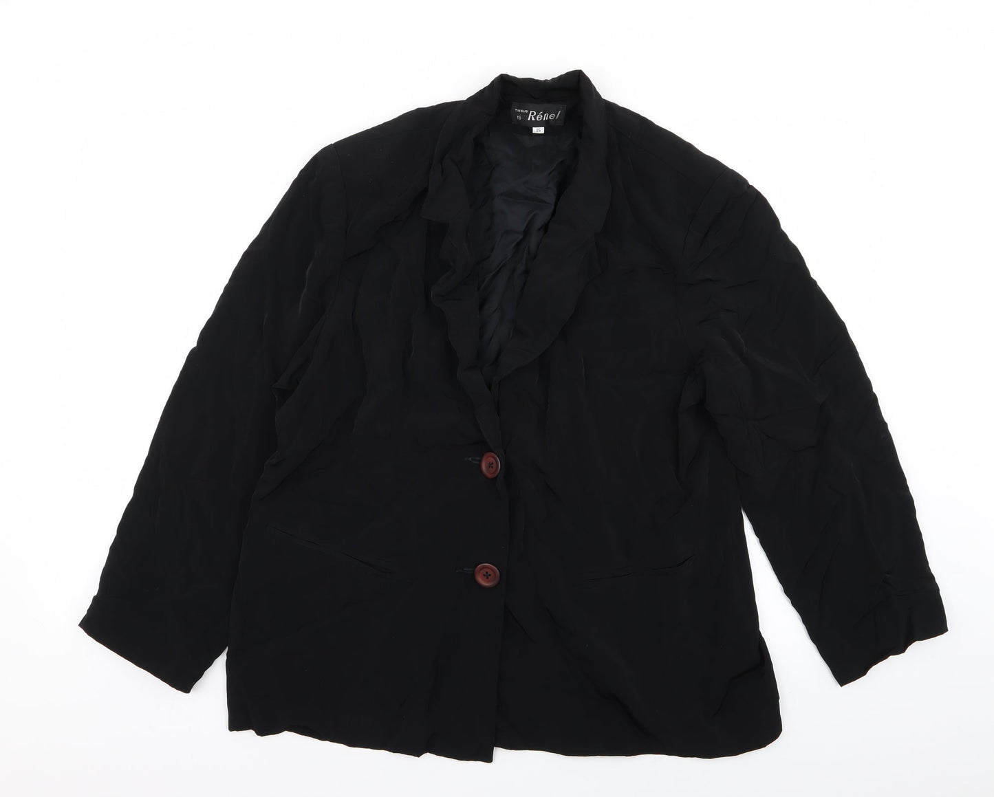 renel Mens Black   Jacket Blazer Size 40