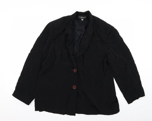 renel Mens Black   Jacket Blazer Size 40