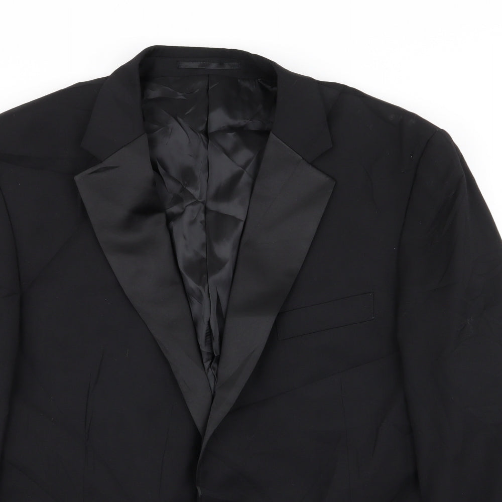 Preworn Mens Black   Jacket Blazer Size 44