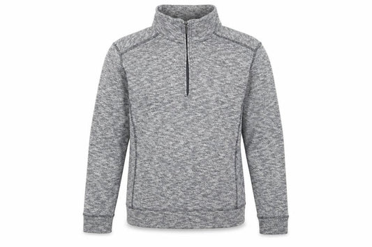 Front view of Easy men’s grey jumper, size S