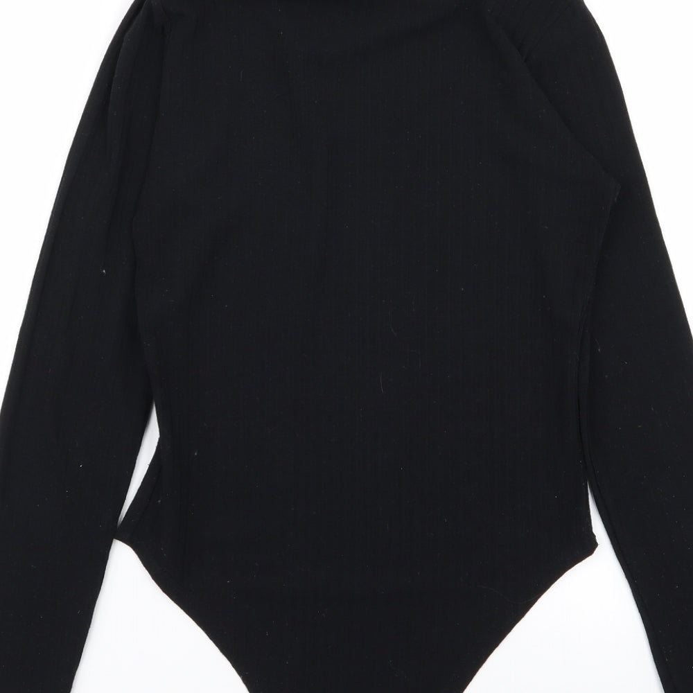 Boohoo Womens Black   Bodysuit One-Piece Size 8