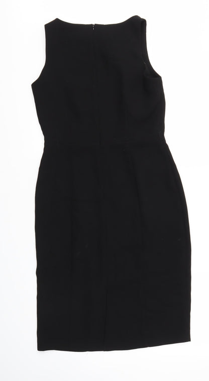 Back view of Papaya women’s black a-line, size UK 10